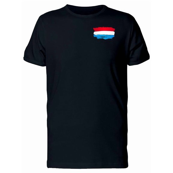 Grunge Pocket Flag Of Luxembourg Tee Men's -Image by Shutterstock