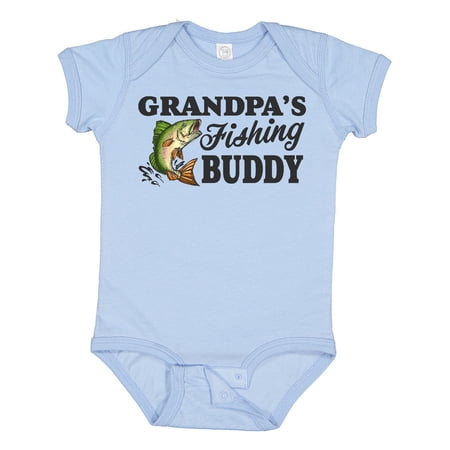Inktastic Grandpa s Fishing Buddy Boys Baby Bodysuit