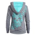 thumbnail image 1 of LUOGENLI Chandail à Capuchon Mode pour Femmes à Imprimé Papillon, Hauts de Chandail en Molleton, Chandail en Molleton, Chandails à Capuchon pour Femmes, Chandail à Enfiler Vert Menthe Taille P, 1 of 6