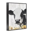 thumbnail image 2 of Stupell Industries Cottage Cow and Sunflowers Black Framed Giclee Art, 24 x 30, by Christine Simpson Art, 2 of 8