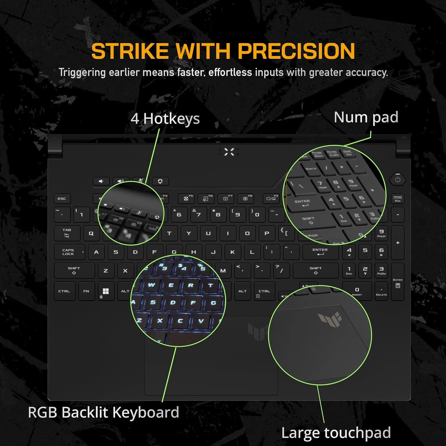 ASUS TUF 2024 Premium Gaming Laptop, 16" FHD+ 165Hz, AMD Ryzen 7 7735HS, AMD Radeon RX 7700S, 32GB DDR5 RAM, 1TB SSD, RGB Backlit KB, Wi-Fi 6, W11P, Black