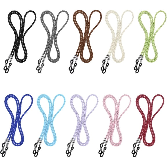 Eyeglass Strap Chains, Anti Slip Glasses Lanyard Holders (10 Pcs)
