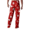 thumbnail image 5 of Garbnen Christmas Men's Pajama Pants Santa Graphic Wide Leg Sleep Pants Men Big and Tall Fall Winter Funny Merry Xmas Print Comfy Men’s Lounge Pants, 5 of 6