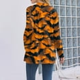 thumbnail image 4 of WTOBBY Women's Halloween Printed Cardigan Sweater Lightweight Open Front Long Sleeve Casual Loose Thin Cover Up With Pockets Fall Fashion Top,Gold L, 4 of 4