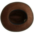 thumbnail image 3 of Henschel Chocolate Large Dude Dakota Leather Hat w Conchos & Tie-Back Band, 3 of 3