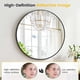 thumbnail image 5 of 32-pulgada grande aluminum alloy frame round mirror - high-definition, eco-friendly negra round bathroom mirror para over sink, entrada, bathroom, y vanity, 5 of 5