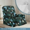 thumbnail image 2 of SCRAWLGOD Butterfly Leaf Print Recliner Covers 4 Pieces Recliner Slipcovers Furniture Protector Dog Couch Recliner Cover with Pocket Washable Reclining Chair Protector for Pets, 2 of 7