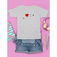 thumbnail image 3 of Red Heart Ladybug T-Shirt Juniors -Image by Shutterstock,  Medium, 3 of 4