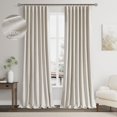 thumbnail image 1 of ASWZXCFGV Green Linen Blackout Curtains 84 Inch Length 2 Panels Set for Bedroom Back Tab Neutral Pleated Look Living Room Darkening Curtains Track System Thermal Insulated Black Out Drape, 1 of 6