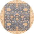 thumbnail image 1 of Ahgly Company Indoor Round Abstract Rose Purple Oriental Area Rugs, 6' Round, 1 of 6
