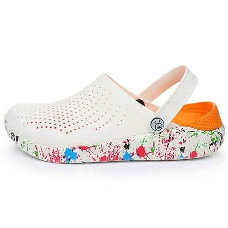 

2021 Clogs Sandals New Mens Casual Shoes EVA Lightweight Beach Slippers for Men Women Unisex Garden Shoes Flip Flop Male