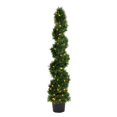 thumbnail image 1 of Vickerman TP170560LED 5 ft. Cedar Spiral UV 130 Warm White LED Light, 1 of 5