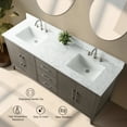 thumbnail image 6 of Vanity Art 72” Double Sink Bathroom Vanity Cabinet with Engineered Marble Countertop, 6 of 13