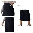 thumbnail image 1 of Falda ceñida de cintura alta Slim Fit Lápiz elástico Otoño Midi Negro Falda elegante simple para la oficina ANGGREK Otros, 1 of 6
