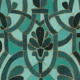 thumbnail image 3 of Vess, June Erica 12x12 Black Modern Framed Museum Art Print Titled - Turquoise Mosaic III, 3 of 5