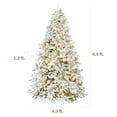 thumbnail image 3 of Fraser Hill Farm 6.5-Ft. Flocked Half Christmas Tree with Warm White LED Lights, FFHTA065-5SN, 3 of 11