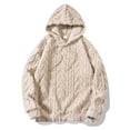 thumbnail image 6 of Zysthvn Casual Hoodies for Women Drawstring Pullover Fall Fleece Women's Sweatshirts Lightweight Loose Fit with Pockets Long Sleeve Solid Tops, 6 of 10