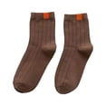 thumbnail image 1 of Guardurnaity 1 par de calcetines de mujer de algodón de tubo medio de moda transpirable cómodo lavable hogar escuela medias cortas para mujer Accesorios de calzado Café Guardurnaity AP013407-04, 1 of 6