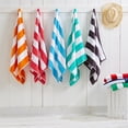 thumbnail image 3 of 100% Cotton Cabana Striped Beach & Pool Towels (4 Pack - 30" x 60", Light Grey), 3 of 6