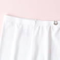 thumbnail image 4 of Girls Ribbed Bike Shorts White | Safety & Play Shorts for Under Dresses | Soft Stretch Kids to Big Kids 2T-13 | Scalloped Hem,Size 7-8T, 4 of 5