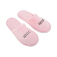 thumbnail image 2 of Zapatillas desechables plegables de 1 par Unique Bargains con impresión en inglés para mujeres en rosa, 2 of 5