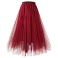 thumbnail image 3 of Sngxgn Womens Skirts Long Skirt for Women High Waist Dresses(Red,S), 3 of 3