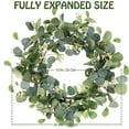 thumbnail image 3 of Fabulas Eucalyptus Wreath Spring Wreaths for Front Door, 20 Inch Artificial Summer Green Door Wreaths with Small Berries for Home Porch Window Wall Farmhouse Indoor Outdoor Fall All Season Decor, 3 of 6