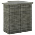 thumbnail image 4 of vidaXL Ensemble de Bar de Jardin 4 Pcs avec Coussins en Rotin Gris, 4 of 5