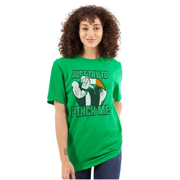 Popeye St Paddys Try To Pinch Me Men's Graphic T Shirt Tees Brisco Brands S