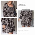 thumbnail image 3 of Vestido De Mujer, Vestido De Una Pieza, Poliéster, Poliuretano, Cuello Cuadrado, Patrón De Leopardo, Manga Larga Para Citas ANGGREK Otros, 3 of 7