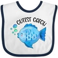 thumbnail image 3 of Inktastic Cutest Catch Cute Blue Fish Boys or Girls Baby Bib, 3 of 4