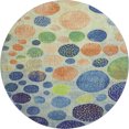 thumbnail image 2 of Addison Rugs Mayfield Premium Machine Washable Transitional Geometric Navy Round Rug, 8' x 8', 2 of 6