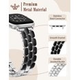 thumbnail image 3 of Wearlizer Enamel Metal Bracelet Compatible with Apple Watch Band 41/40/38/42/44/45/46/49mm, Stainless Steel Bracelet for iWatch Series Ultra 2/10/9/8/7/6/5/4/3/2/1 SE, 3 of 6