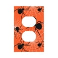 thumbnail image 1 of DouZhe 1-Gang Duplex Outlet Cover, Cartoon Spiderweb Spiders Decorative Wall Plates, 1 of 7