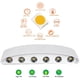 thumbnail image 3 of Aplique de pared LED resistente al agua IP65, lámpara moderna de color blanco cálido con iluminación hacia arriba y hacia abajo para uso en interiores y exteriores, ideal para sala de, 3 of 7
