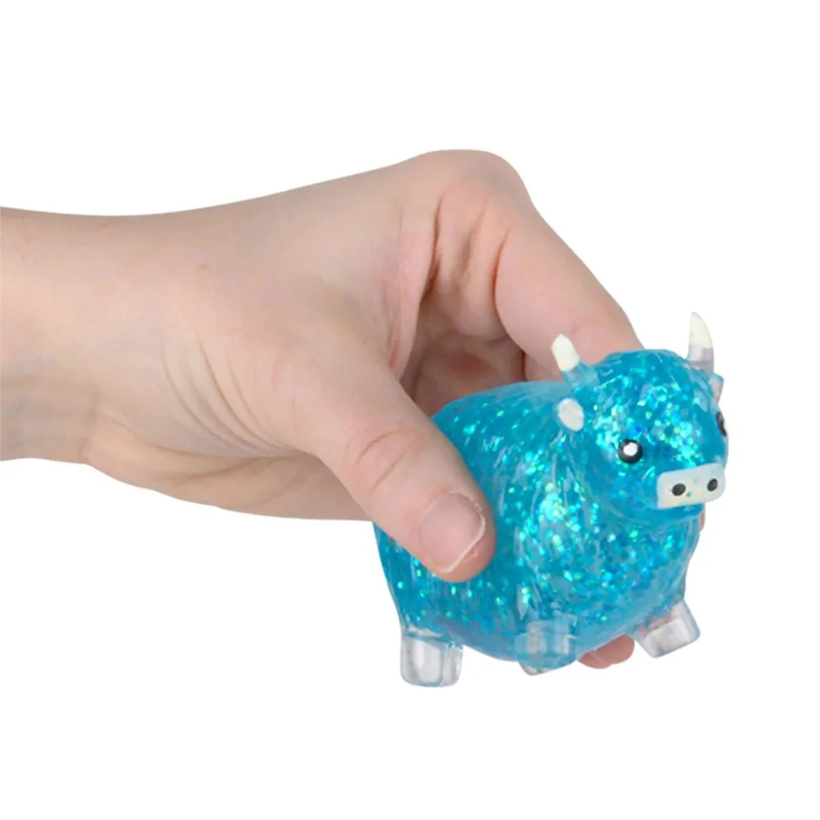 4PC Glitter Stress Relief Hippo Squeeze, Cute Malt Sugar Filled Hippo Squeeze Sensory Fidget, for Adults Anxiety Relief Birthday Party Favors Gift Sugar Ball