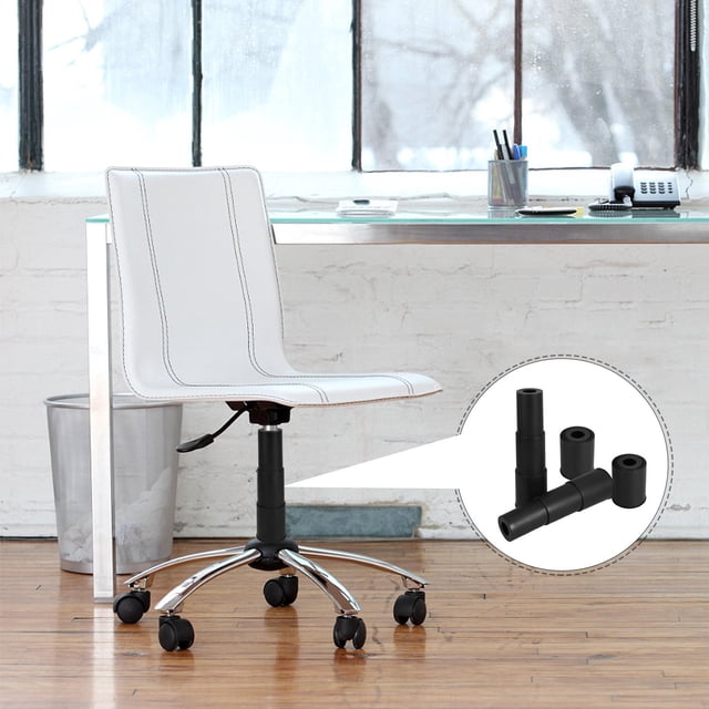 DEEPCRAFF 4Pcs Cylinder Lift Dust Cover for Office Chair Gas Lift Protection Black Plastic Material