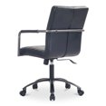 thumbnail image 3 of Moe's Home Collection Roy Office Chair Leather Black, 3 of 10