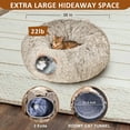 thumbnail image 2 of Cat Tunnel with Cat Bed for Indoor Cats, Under Christmas Tree Soft Plush Peekaboo Cat Cave Donut Tunnel, Multifunctional Playground Toys Hideplace for Kittens, Rabbit, Ferret, 2 of 6