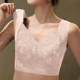 thumbnail image 2 of Fiaer Womens Pus up Bras Oversized Lace Full Coverage Support Anti-Sagging Wide Shoulder Straps Bra Pink XL, 2 of 4