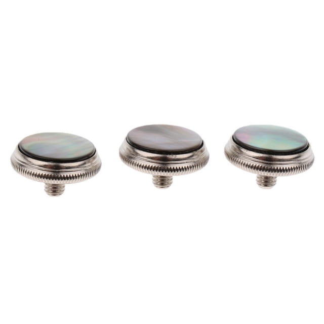 Ruiboury 3Pcs Trumpet Repairing Part Buttons Musical Instrument Accessories C 3 pcs black shellfish