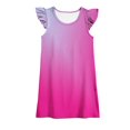 thumbnail image 1 of Plebaso Baby Girls Dresses Summer Round Neck Flying Sleeve Gradient Color Sundress Kids Fashion Clothes, 1 of 4