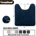 thumbnail image 6 of 24 x 20 Non Slip U-Shaped Bathroom Rugs Soft Toilet Bath-Mat for Bathroom Machine Washable Bath Mats Water Absorbent Bathroom Mats with Fluffy Microfiber Navy Blue, 6 of 6