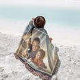 thumbnail image 4 of Woven Blanket Throw Personalized Photo Blanket Woven Customized Gifts for Family Friends Co-Workers on Birthday Anniversary Christmas Soft and Lightweight Blanket Woven with Fringe Blankets, 4 of 5