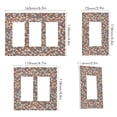 thumbnail image 2 of Yayeee Rocker Switch Wall Plate 1-Gang 4.6"x2.9" Home Decorative Outlet Cover, Brown Geometric Pattern, 2 of 6