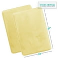 thumbnail image 4 of Nestl Set of 2 Absorbent Memory Foam Bath Mat Set Bathroom Rugs, Mellow Yellow, Large 20"x32", 4 of 8