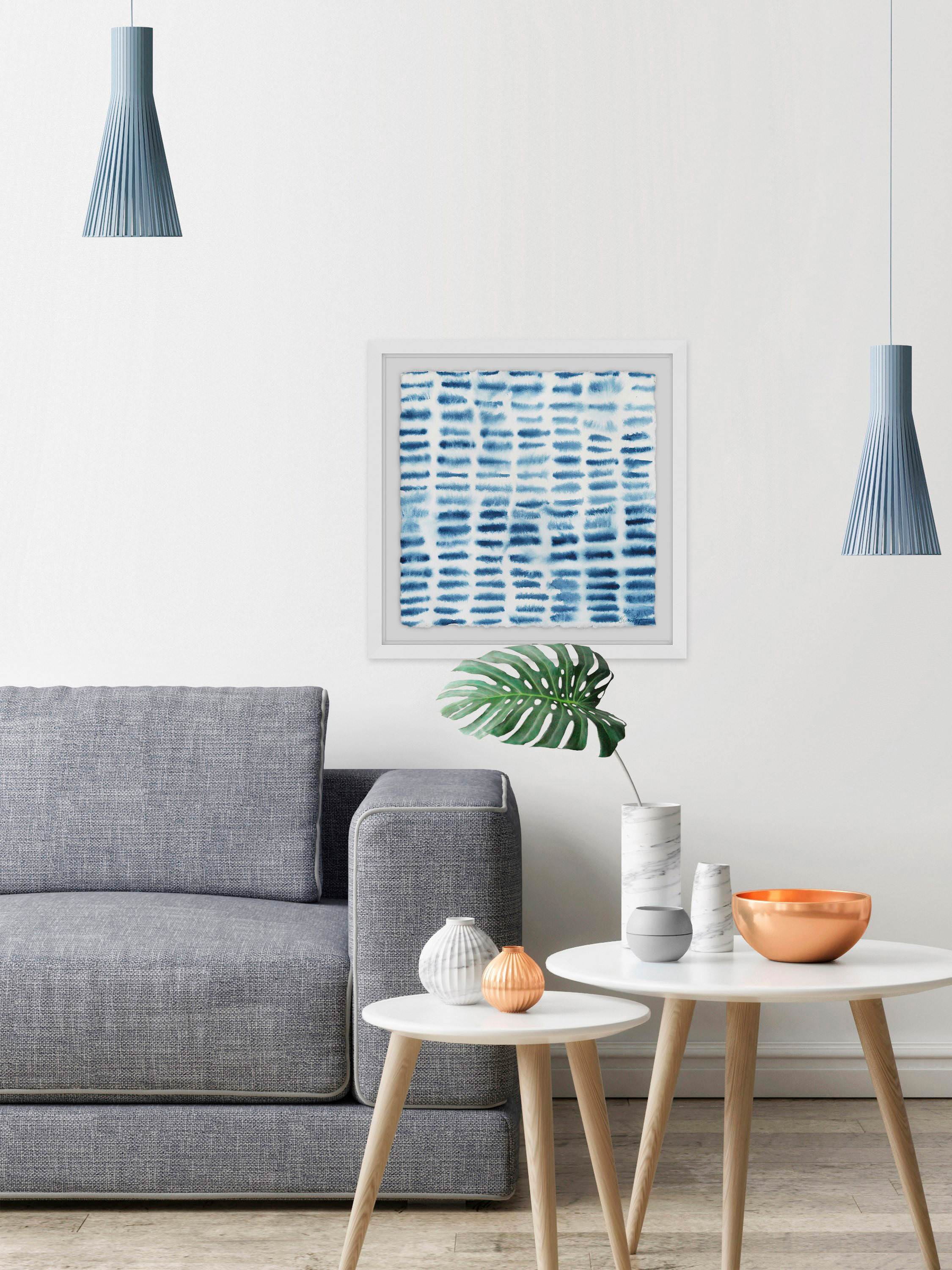 Indigo Bleed I Framed Painting Print