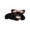 Black Dog with Pink Bow, variant on Cute 3D Cat Round Floor Mat, Soft Non-Slip Fuzzy Door Rug for Entryway Bathroom Bedroom, Washable Pet Family Printed Area Rug, 15.10 Inch Multicolor