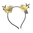 thumbnail image 3 of Diadema de plumas con astas de ciervo iluminada, banda para el pelo, banda para la cabeza para juegos de roles Luz cálida, 3 of 8