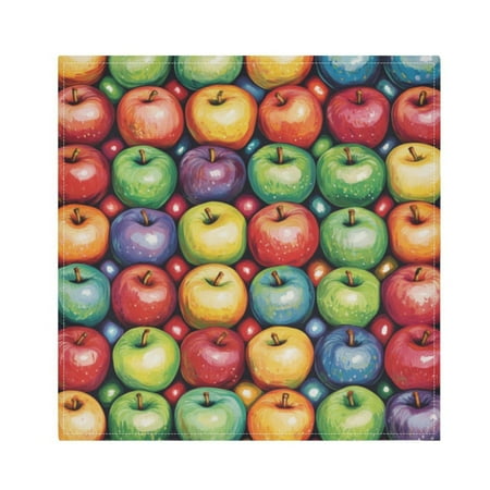 

Napkin Satin Napkin 20*20Inchx6 Kitchen Towel Dinner Plate Towel Decorative Towel Napkin Tea Towel Suitable For Kitchen Table Colored Apple Seamless1